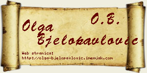 Olga Bjelopavlović vizit kartica